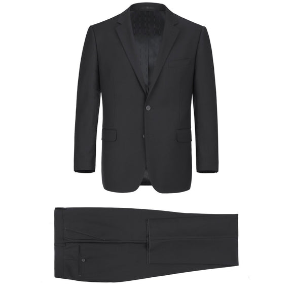 Men's Renoir Two Piece Black Slim Fit Suit