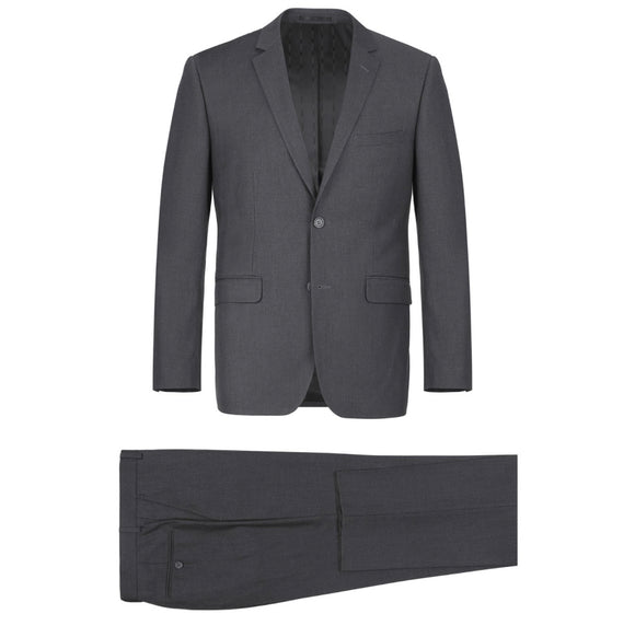 Men's Renoir Two Piece Dark Gray Slim Fit Suit