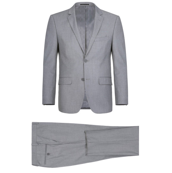 Men's Renoir Two Piece Silver Slim Fit Suit