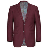 Men's Renoir Two Piece Burgundy Slim Fit Suit
