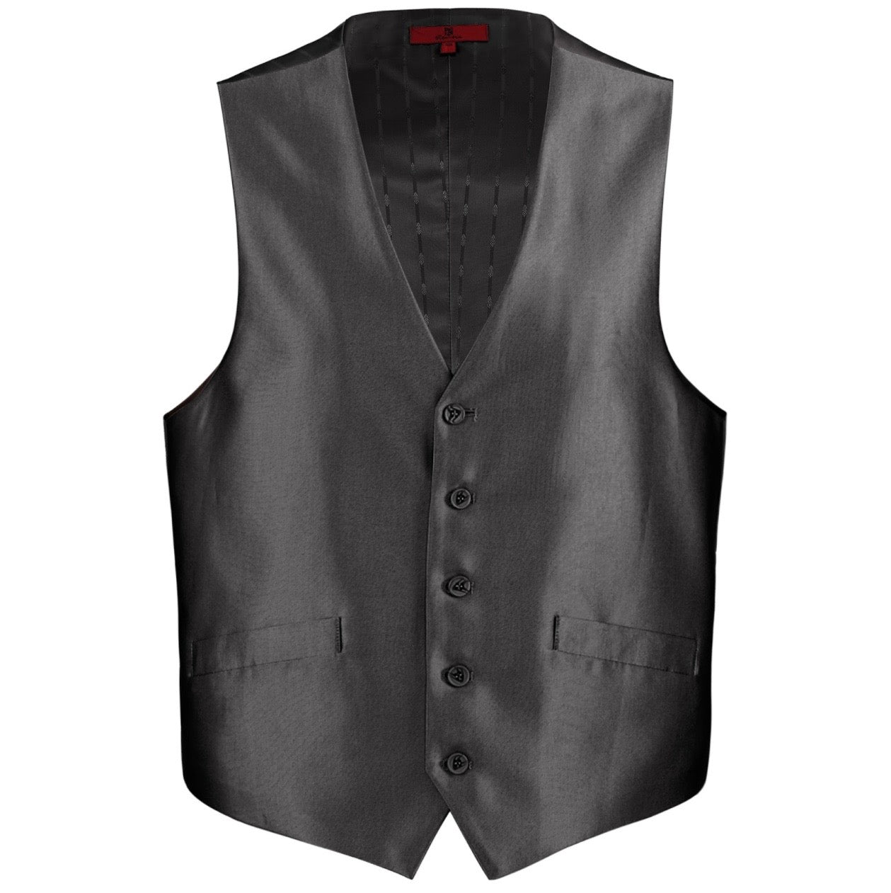 Men's Renoir Black Shiny Suit Vest Moreno's Wear Men's Renoir Black Shiny Suit Vest Moreno's Wear