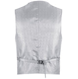 Men's Renoir Shiny Silver Suit Vest