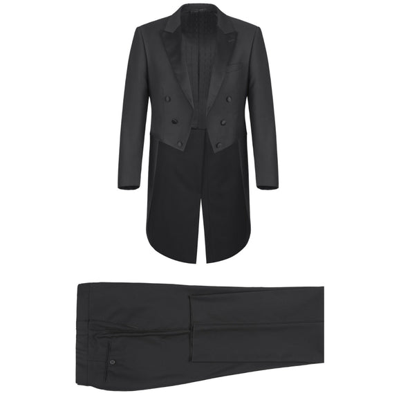 Men's Renoir Two Piece Black Full Dress Tuxedo Slim Fit
