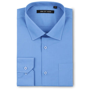 Men's Light Blue Dress Shirt Slim Fit Verno Fashion
