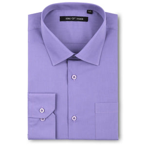 Men's Lilac Dress Shirt Classic Fit Verno Fashion