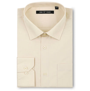 Men's Champagne Dress Shirt Slim Fit Verno Fashion Moreno's Wear Men's Champagne Dress Shirt Slim Fit Verno Fashion Moreno's Wear