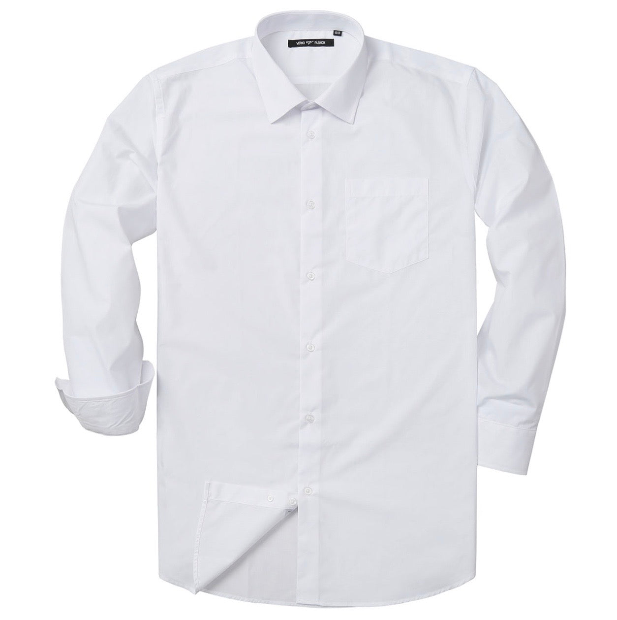 Men's White Dress Shirt Slim Fit Verno Fashion Moreno's Wear Men's White Dress Shirt Slim Fit Verno Fashion Moreno's Wear