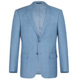 Men's Renoir Two Piece Windowpane Light Blue Slim Fit Suit