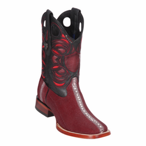 Men's Wild West Stingray Rowstone Boots Wide Square Toe