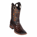 Men’s WIld West Caiman Tail Boots Wide Square Toe