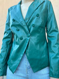 Marilú Green Faux Leather Jacket