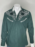 Nicholas Emerald Embroidered Shirt