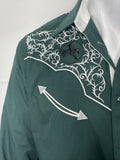 Nicholas Emerald Embroidered Shirt