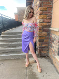 Lili Purple Satin Skirt