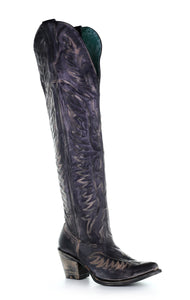 Corral Black Embroidery Tall Top Boots E1506