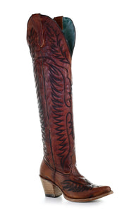 Corral Cognac Embroidery Tall Top Boots E1507