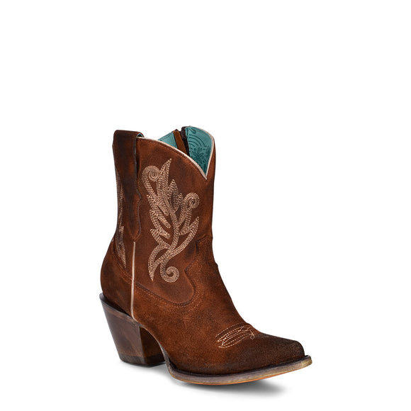 Corral Cognac Embroidery Ankle Boots A4257